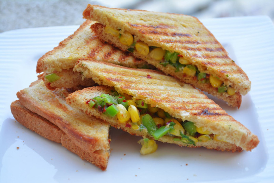 Cheese and Corn Sandwich