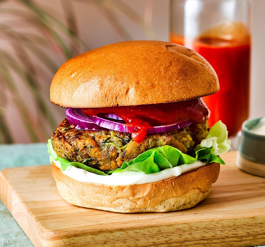 Cheesy Veggie Burger